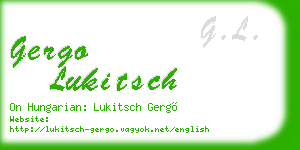 gergo lukitsch business card